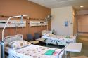 Some patient rooms have 2 beds so that an accompanying person can stay with the patient in the hospital