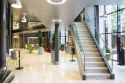 The bright, spacious atrium feels more like a hotel than a hospital.