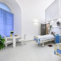 A spacious patient room at this lovely clinic