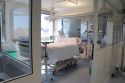 The intensive care unit has individual boxes for patient privacy and safety